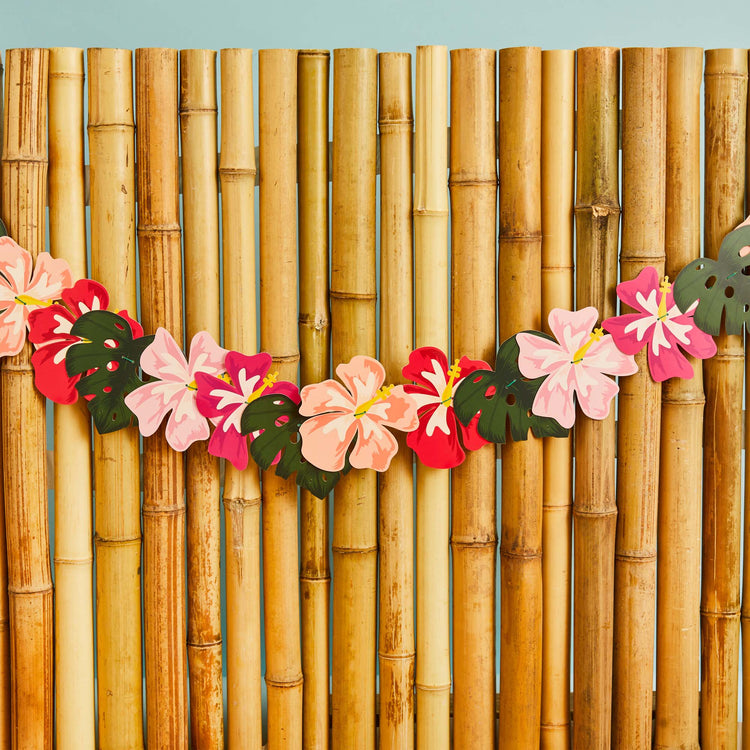 Aloha! Tropical Flower Card Garland 2m