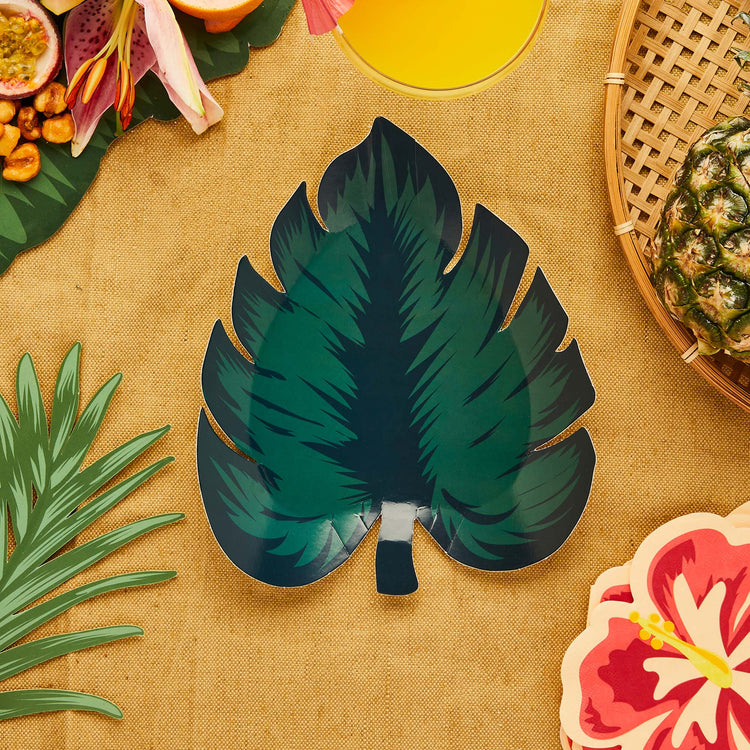 Aloha! Tropical Leaf Shaped Paper Plates NPC
