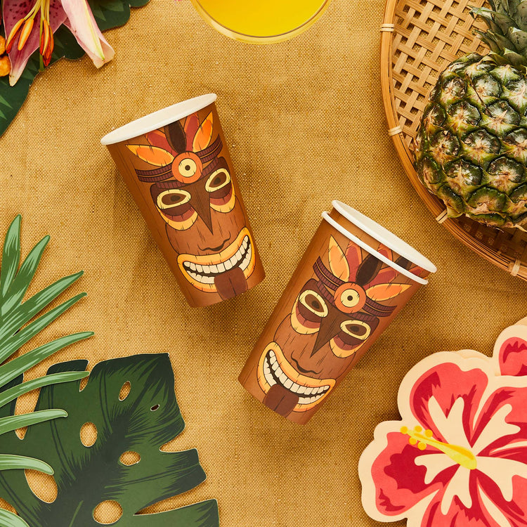 Aloha! Tropical Tiki Paper Cups 475ml