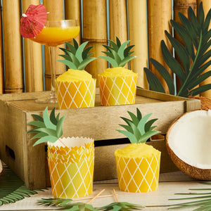 Aloha! Tropical Pineapple Food Picks & Food Cups Set