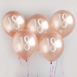 Metallic Mix Up Rose Gold 18 Latex 30cm Balloons