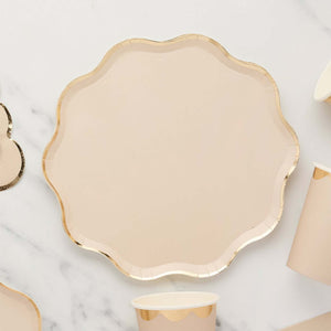 Champagne 23cm Shaped Paper Plates NPC