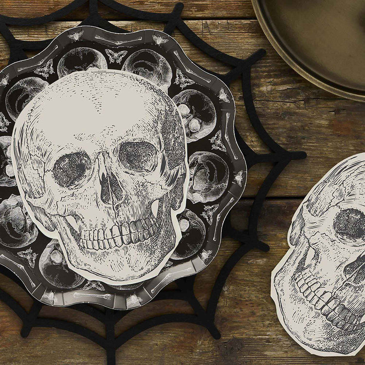 Creepy Chic Skull Paper Napkin