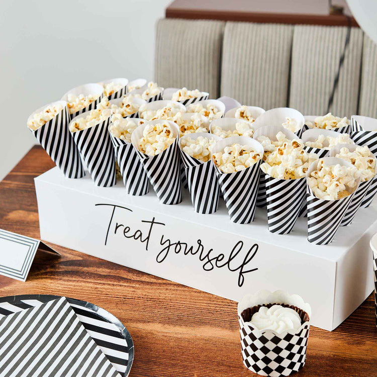 Monochrome Party Monochrome Treat Yourself Box Stand & Treat Cones