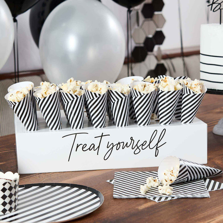 Monochrome Party Monochrome Treat Yourself Box Stand & Treat Cones