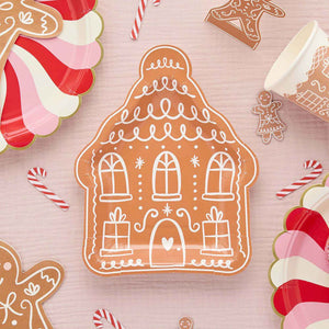 Gingerbread House Shaped Paper Plate NPC