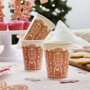 Gingerbread House 266ml Paper Cups