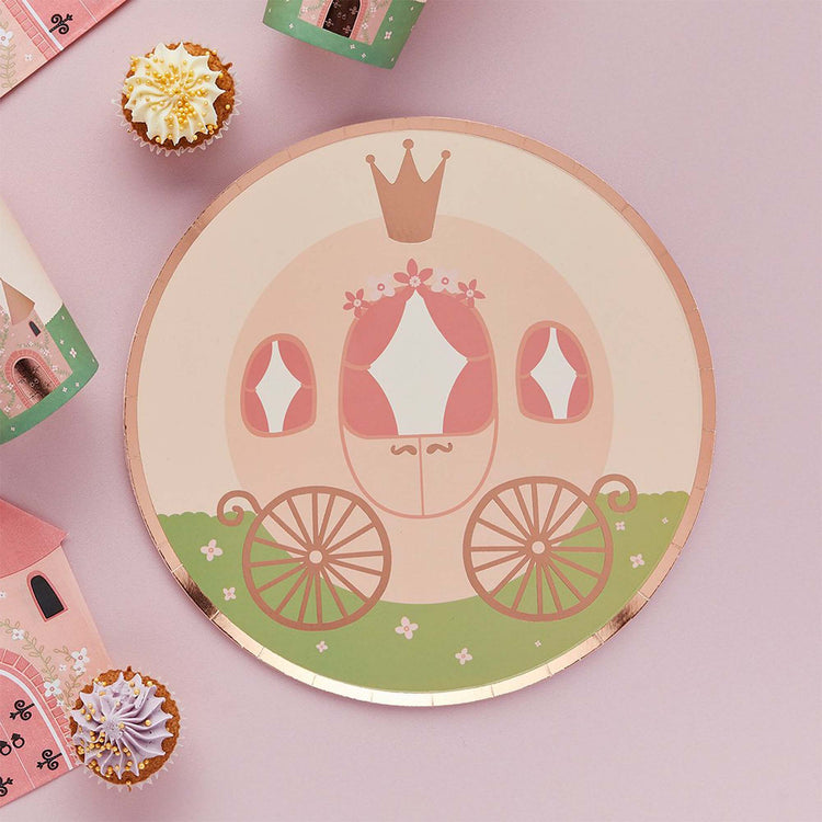 Little Princess Carriage 23cm Paper Plates NPC
