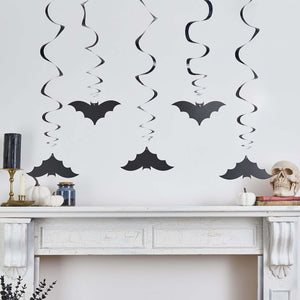 Creepy Chic Bat Swirl Decorations