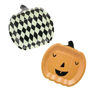 Retro Halloween Pumpkin Shape Plate NPC