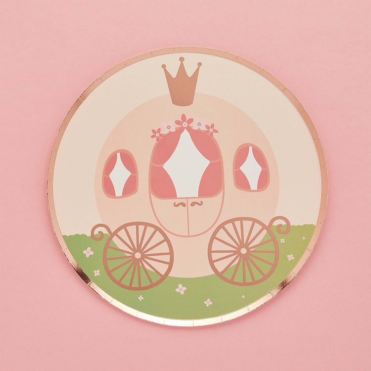 Little Princess Carriage 23cm Paper Plates NPC