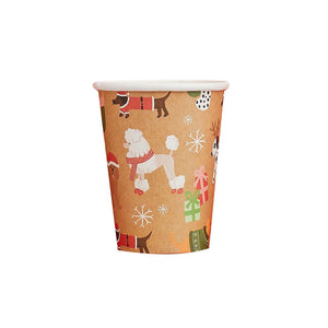 Holly Jolly Christmas Santa Paws 250ml Paper Cups