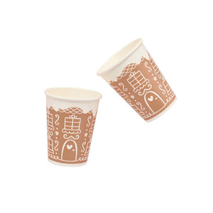 Gingerbread House 266ml Paper Cups