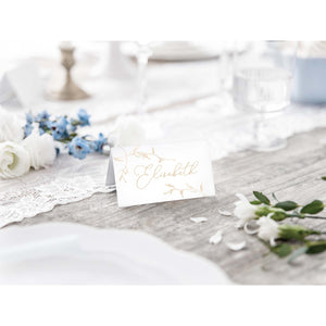 Classic Wedding Place Cards Gold Branch