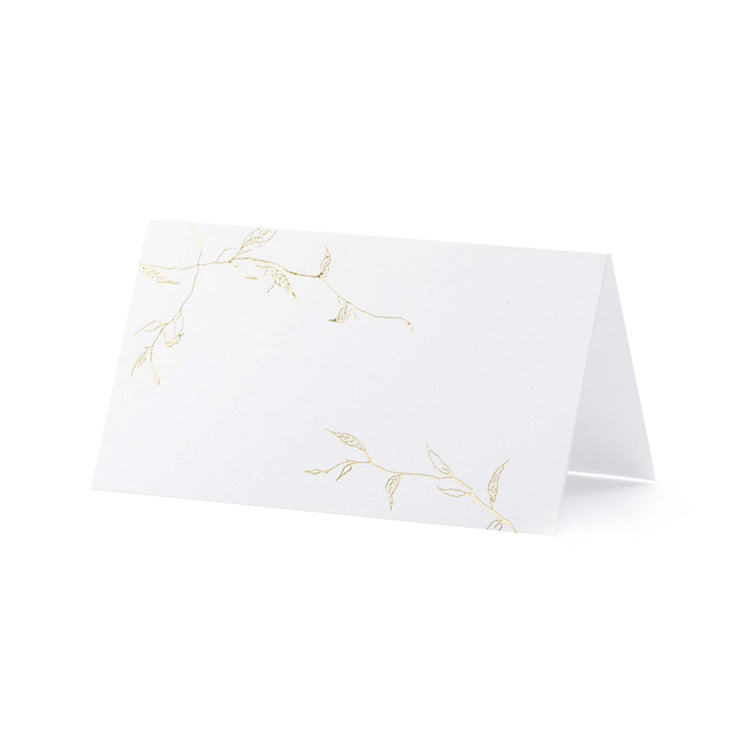 Classic Wedding Place Cards Gold Branch