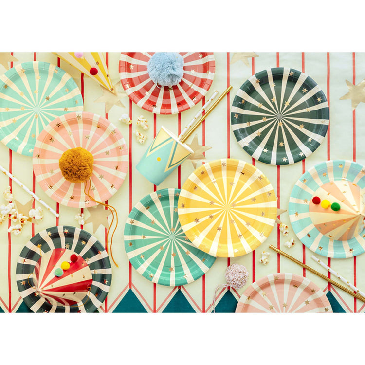 Circus Stripe 17cm Paper Plates