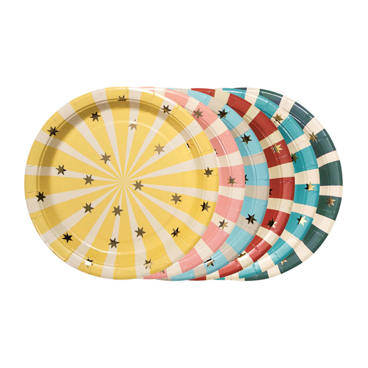 Circus Stripe 17cm Paper Plates