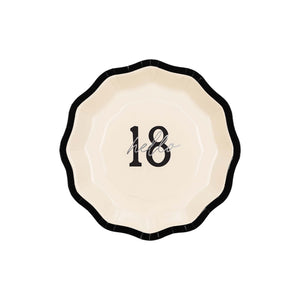 Elegant Milestone 18th 17cm Paper Plates