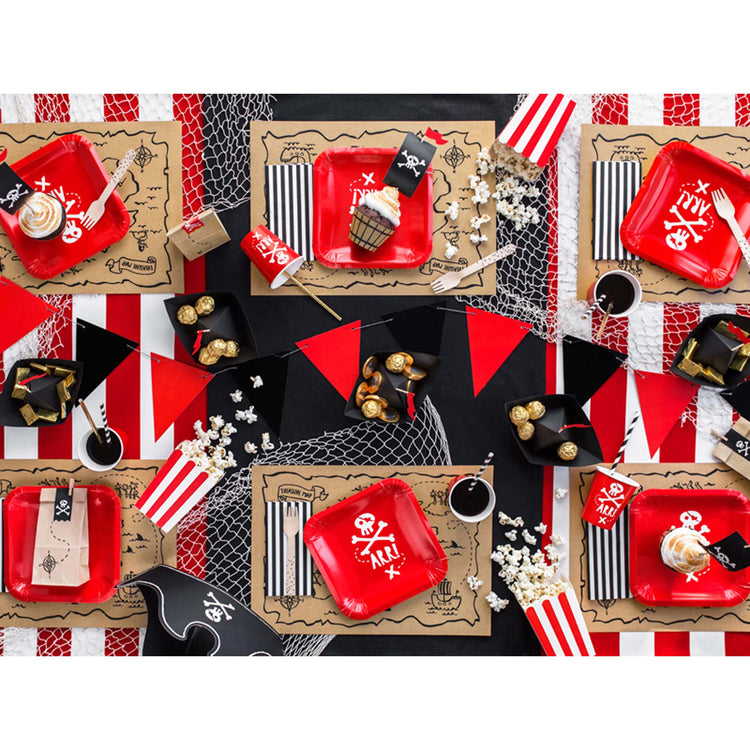 Pirate Party 20cm Square Plate