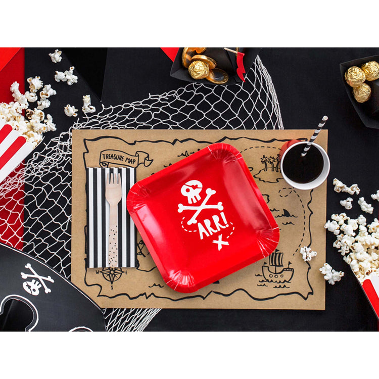 Pirate Party 20cm Square Plate