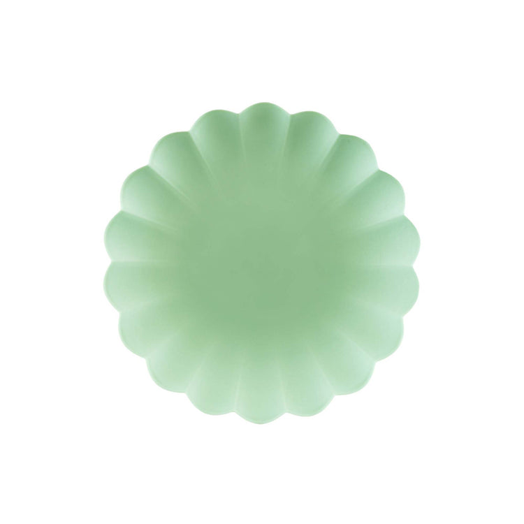 Solid Colour 23cm Reusable Plate Pastel Sage