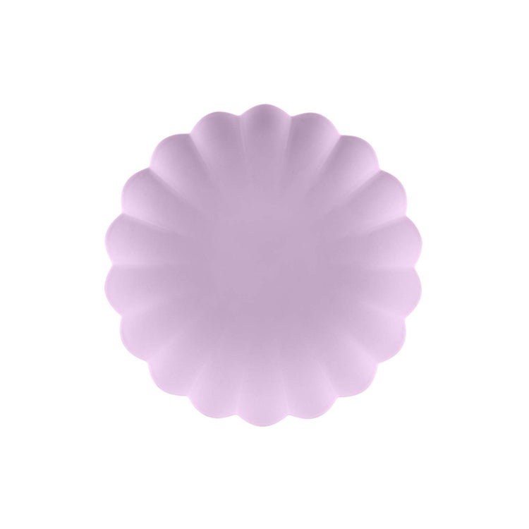 Solid Colour 23cm Reusable Plate Pastel Lilac