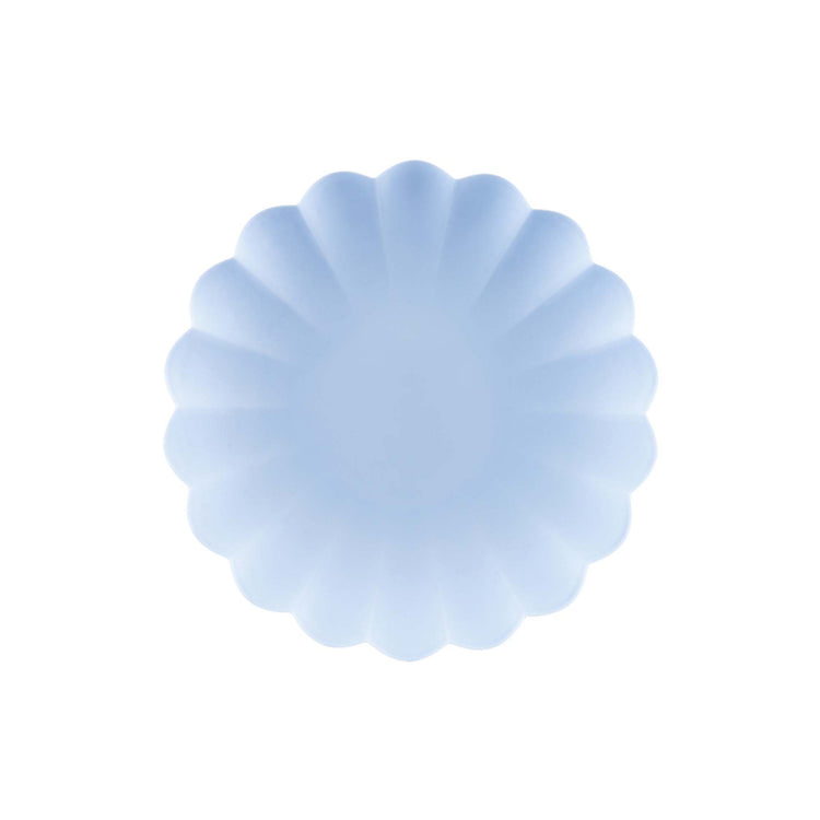 Solid Colour 23cm Reusable Plate Pastel Light Blue