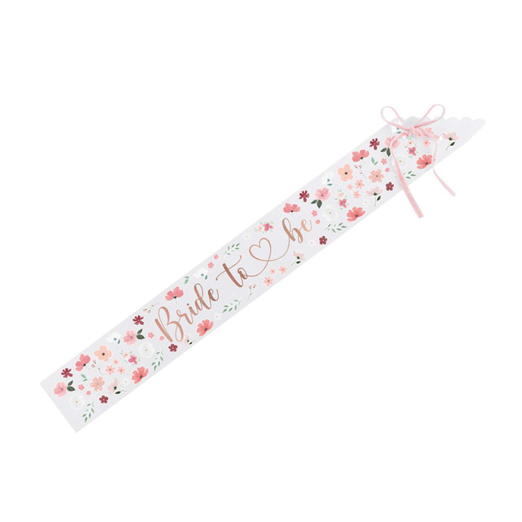 Floral Party Bride to Be Sash