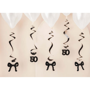 Elegant Milestone Swirls 50th