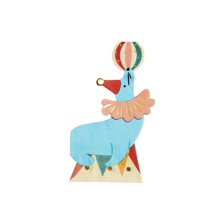 Circus Seal Shaped Napkins