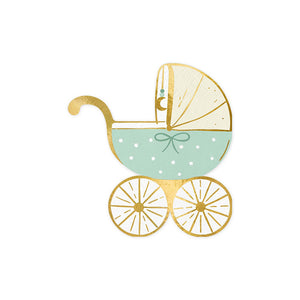 Gender Reveal Its A Boy Stroller Shaped Napkins