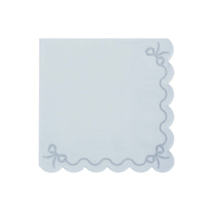 Solid Colour Ruffled Lunch Napkins Light Blue
