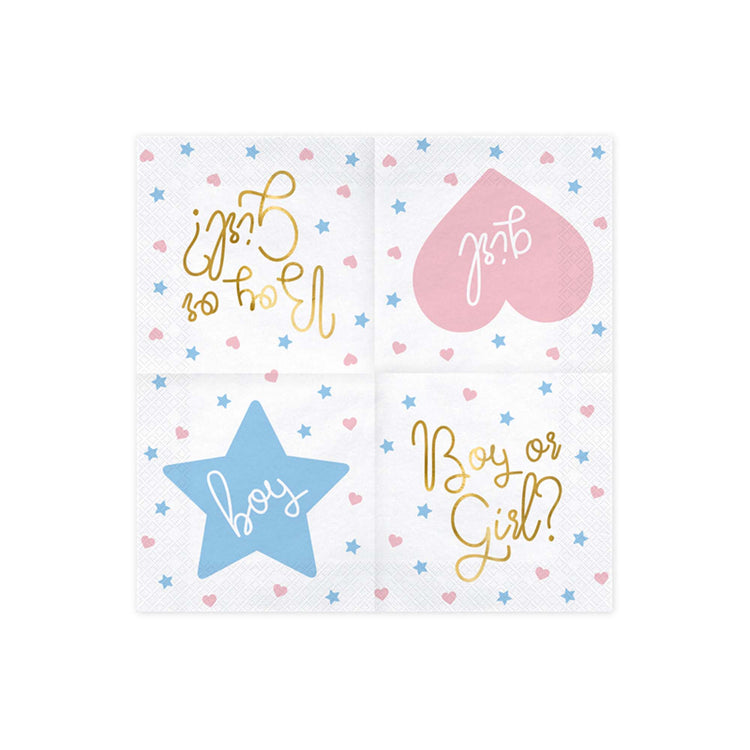 Gender Reveal Lunch Napkins