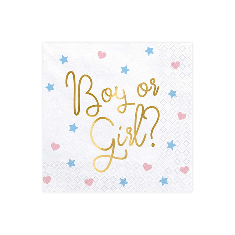 Gender Reveal Lunch Napkins