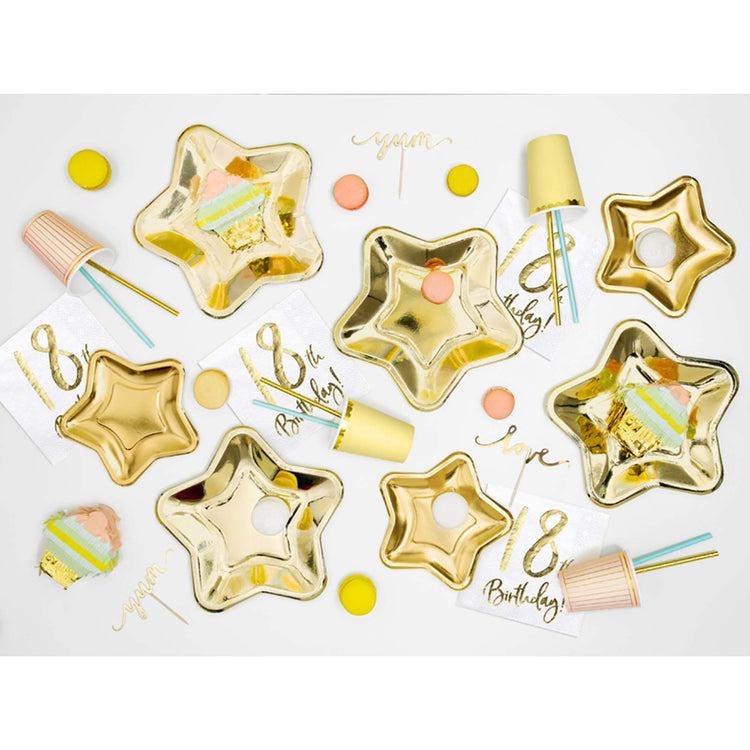 Gold Milestone 18th Lunch Napkins