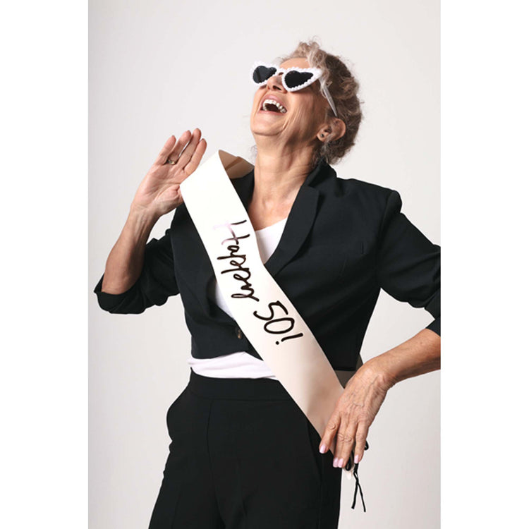 Elegant Milestone Sash 50th