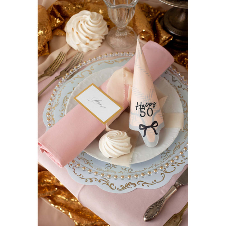 Elegant Milestone 50th Napkins