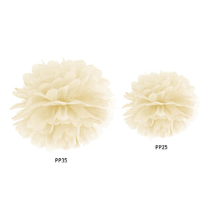 Tissue Pom Pom 35cm Cream