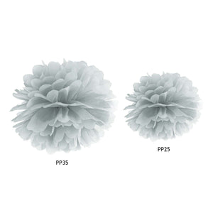 Tissue Pom Pom 35cm Silver