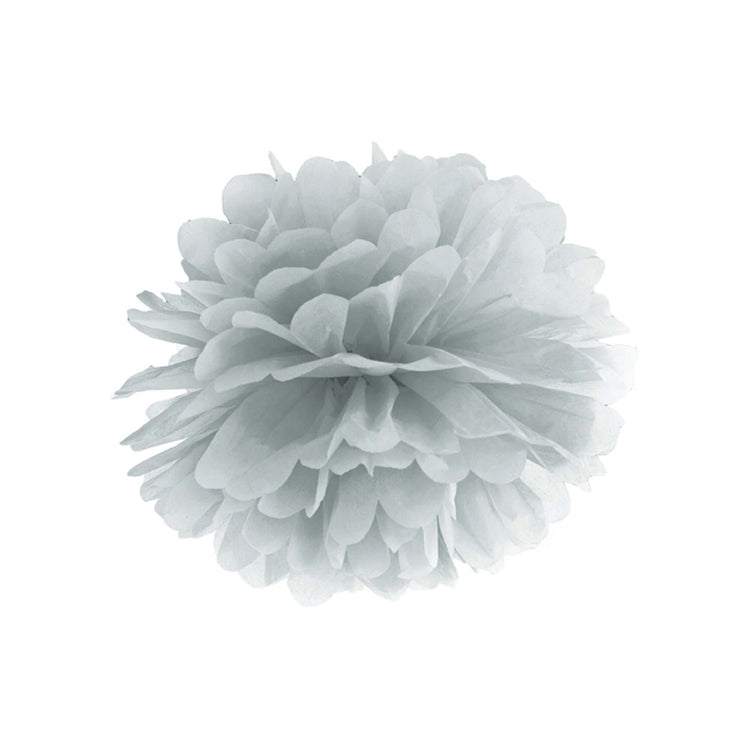 Tissue Pom Pom 35cm Silver