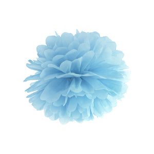 Tissue Pom Pom Paper Hanging Decoration Misty Blue