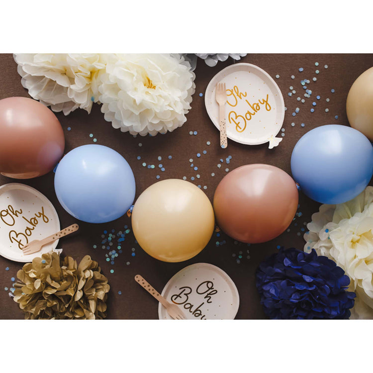 Tissue Pom Pom Paper Hanging Decoration Navy