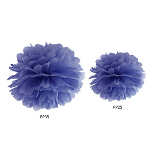 Tissue Pom Pom Paper Hanging Decoration Navy