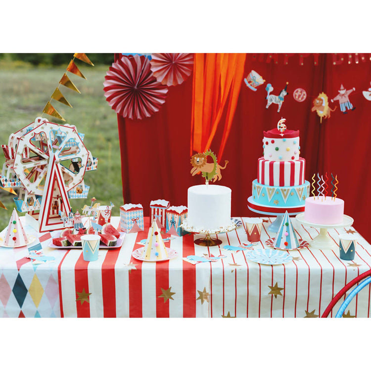 Circus Paper Table Cover Stars & Stripes