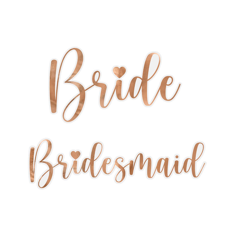 Beach Party Glass Stickers Bride & Bridesmaid
