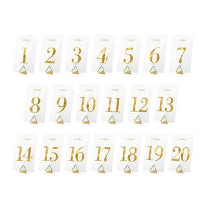 Classic Wedding Clear Table Numbers