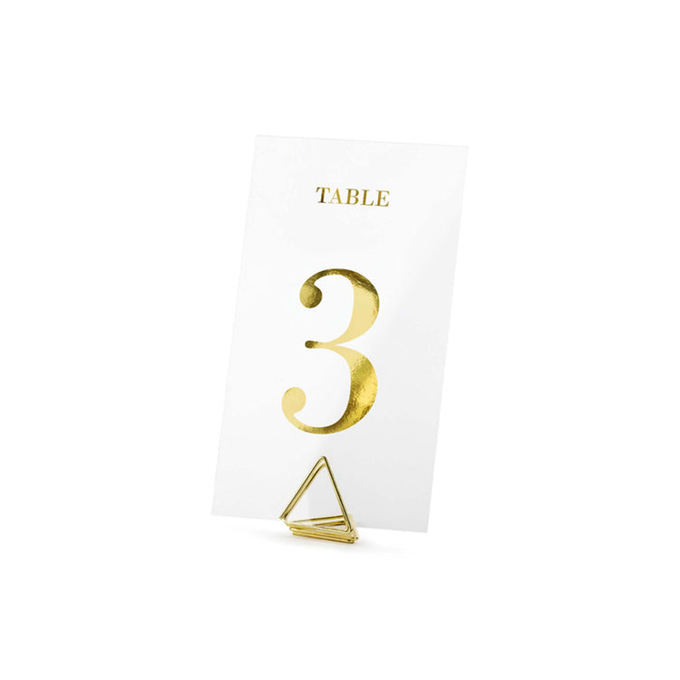 Classic Wedding Clear Table Numbers