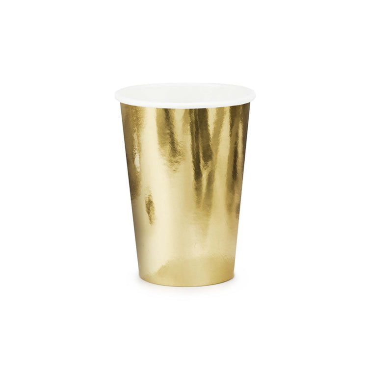Gold Foil 220ml Paper Cups
