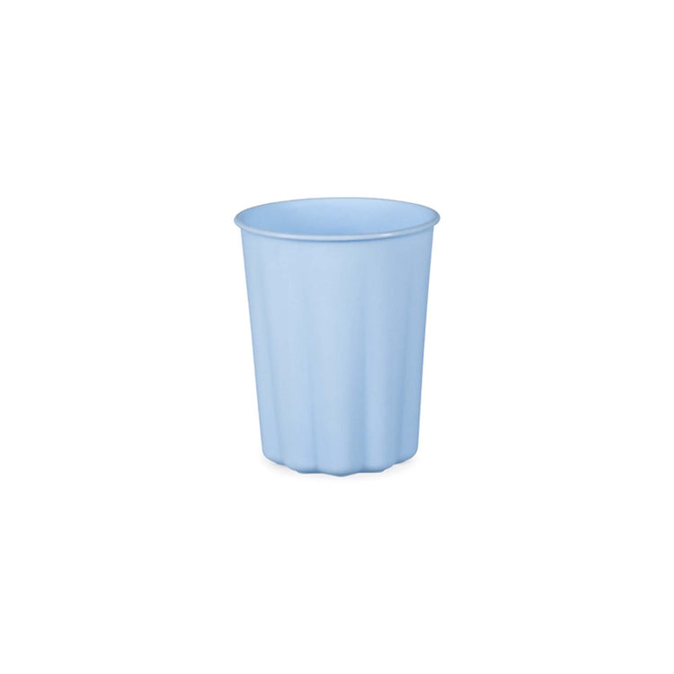 Solid Colour 220ml Paper Cups Pastel Light Blue