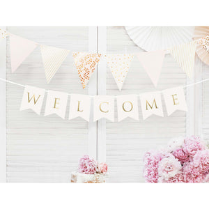 Classic Wedding Welcome Pennant Banner